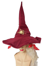 Hexenhut weinrot mit Schnalle