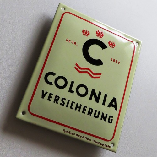 Colonia antikes emailschild - colonia,