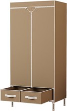 INOSIGN Stoff Kleider Schrank Garderobe STOCKHOLM sandbeige mit Schubladen