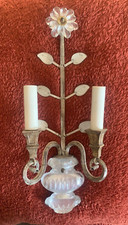 60er Jahre wall sconce Banci Firenze Wandleuchte Kristallblüte