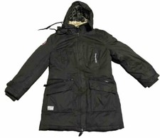 Kangaroos Mantel Damen Lang Jacke, Farbe: Dunkel Olivegrün bis Braun!