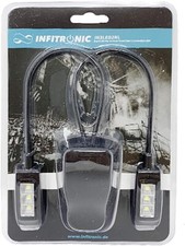 Infitronic IN3LED2NL - 6 LEDs Notenpultleuchte/Leselampe/Notenpultlampe/Klemmleu
