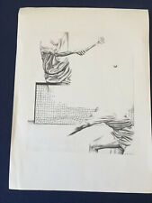 Treiber, Heinz Bleistiftzeichnungen  Offsetlithografie auf Papier, Bilder Tennis