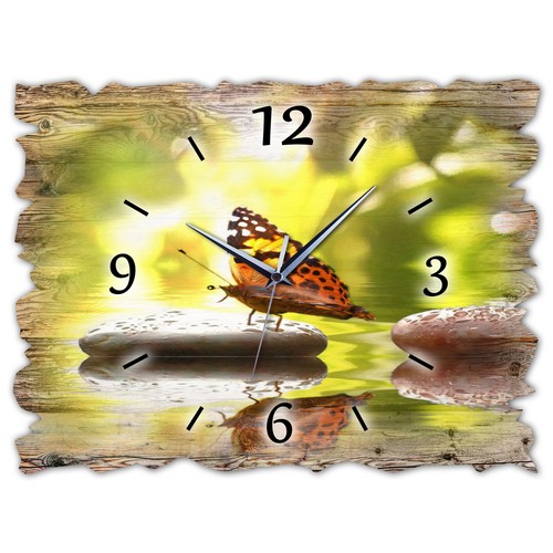 Holz wanduhr leise lautlos - bm,