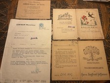 📜Konvolut DDR 4 Papiere Dokumente Halle Saale 1947-72 Tanzschule Warenhaus Foto