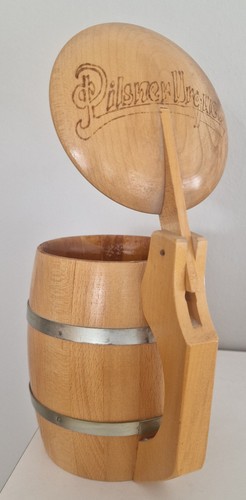 Holz bierkrug mit deckel - bierkrug,