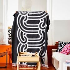 designed by Hiroko Takahashi -IKEA Sötrönn Decke Plaid 130x170cm,black/white,NEU