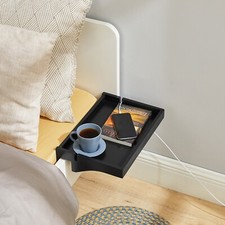 B-Waren Bettablage mit Kabelführung Nachttisch für Mobiltelefon NKD01-SCH-bwaren