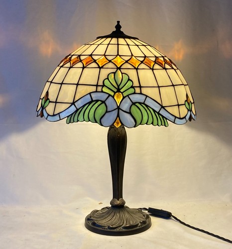 Tischlampe bleiglas handarbeit - tischlampe,