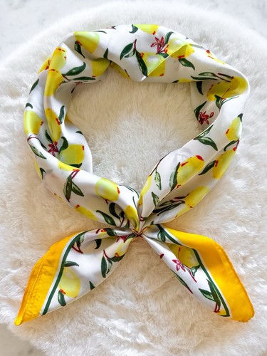 Bandana halstuch gelb weiß - gelb,