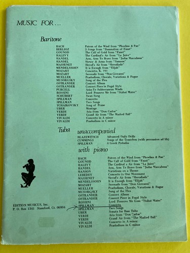 Concerto for tuba and piano - for,