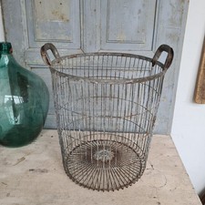 B9280 Metallkorb | ANTIK | Kartoffelkorb | Drahtkorb um 1940 | Eisenkorb
