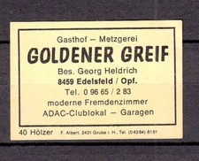 421637/ Zündholzetikett –