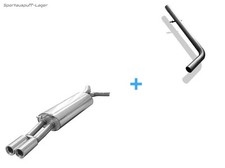 Fox Racinganlage (mit Soundrohr) VW Bora 1J inkl. Variant 2x76 mit Absorber