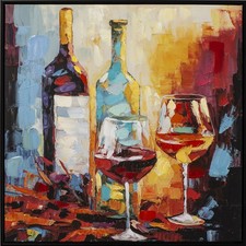 Gemälde GESELLIGKEIT BHT 62.50x62.50x4.50 cm bunt Bild Kunstdruck Wandbild