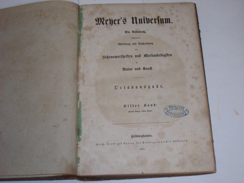 Meyer meyers universum ein - universum.,