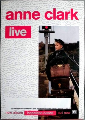 Anne clark 1987 plakat - -,