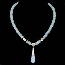 Aquamarin Halskette Kette