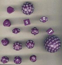 Fanroll d100 dice set - fanroll, d3-d100