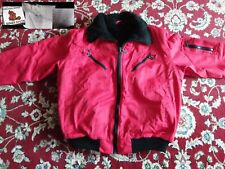 1x ORIGINAL BEAVER Pilotenjacke ( L ) einfarbig rot  Faserpelzfutter ⚫ schwarz