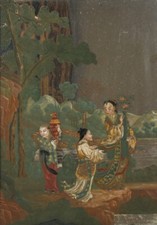 Japanische Hinterglasmalerei