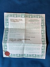 Rolex Zertifikat Garantie für Ein W Serie Datejust Pearlmaster