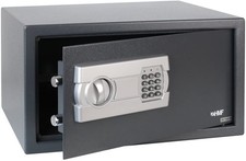 HMF Tresor passend für 15 Zoll Laptop und Ordner Möbeltresor Laptopsafe Safe