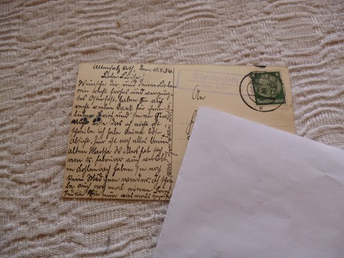 Postkarte mit briefmarke paul - postkarte,