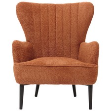 B-Ware Lounge-Sessel MCW-K37, Ohrensessel Retro Chenille 500g/m², orange