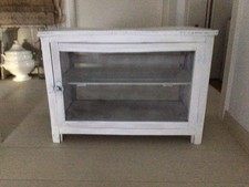 alter Fliegenschrank Shabby Frankreich Weiss Brocante Vintage Gazeschrank Holz