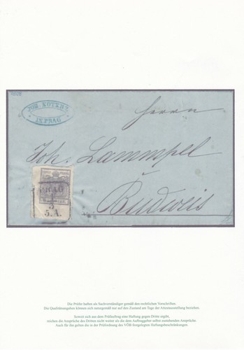 1850 faltbrief kreuzer type - 6,