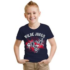 Kinder T-Shirt Wilde Jungs Motocross lustig Sprüche Motorrad Bike Größe 86 - 164