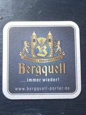 Bierdeckel Porter Bergquell Brauerei Löbau Quadratisch