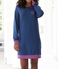 Vivance Dreams Damen Nachthemd Unterwäsche jeansblau meliert NEU