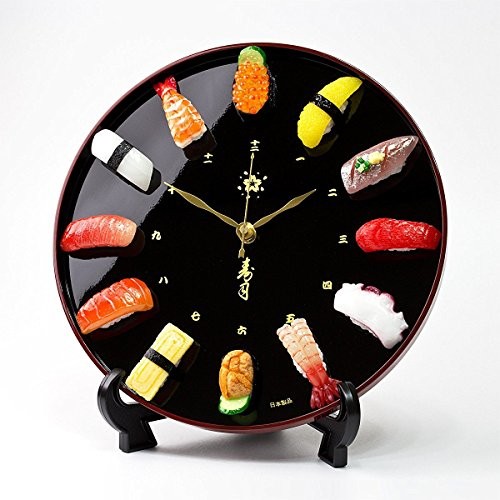 Realistische sushi uhr wanduhr - sushi,