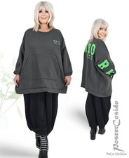 LAGENLOOK Thermo Big Pullover-Shirt oliv grün 48 50 52 54 56 58 XL XXL XXXL