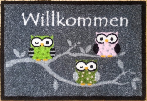 Waschbare fußmatte eulen - waschbare,
