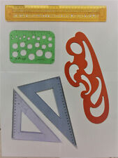 Zeichenschablonen Schriftschablonen Kreisschablone Kurvenlineal Dreiecke