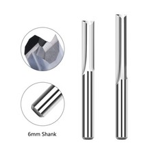 1/2/7er VHM Schaftfräser 6mm Schaft Z=2 Gerade CNC Fräser Oberfräse für Holz PVC