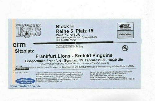 Eintrittskarte frankfurt - -,