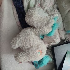 Nici Einhorn Theodor ca. 20 cm Stofftier Kuscheltier blau weiß