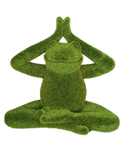 Grasgrüner garten yoga frosch - grasgrüner,