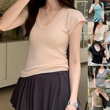 Modernes Damen U-Ausschnitt