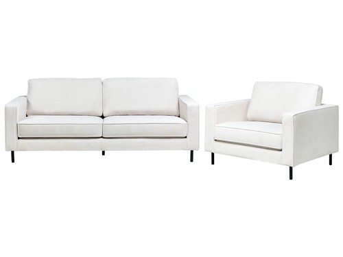 Sofa set stoff cremeweiß mit - set,