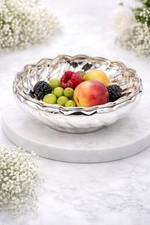 Schale versilbert 21,5 x 21,5