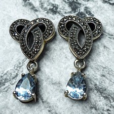 Jugendstil Aquamarin 925