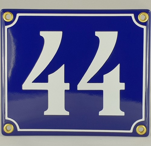 Emaille hausnummer blau - emaille,