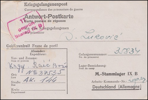 Kriegsgefangenenpost