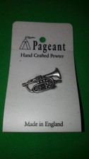 Kornett, Anstecker, Pin, neu, handgefertigt