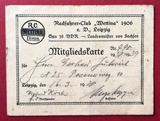 Alte mitgliedskarte radfahrer - alte,